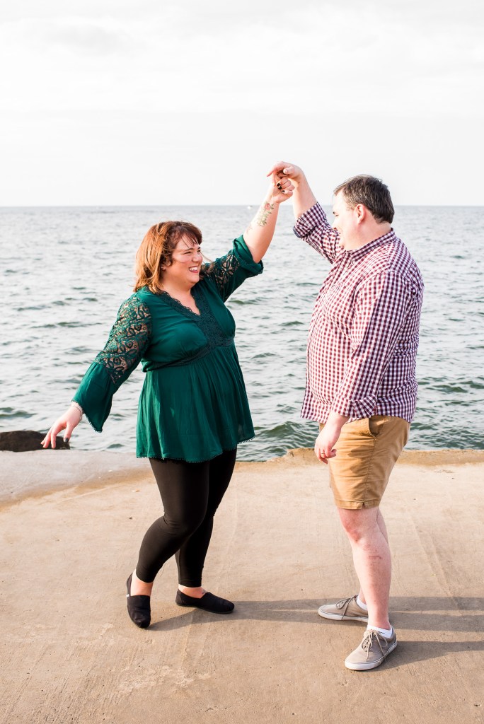 Edgewater park engagement photos cleveland