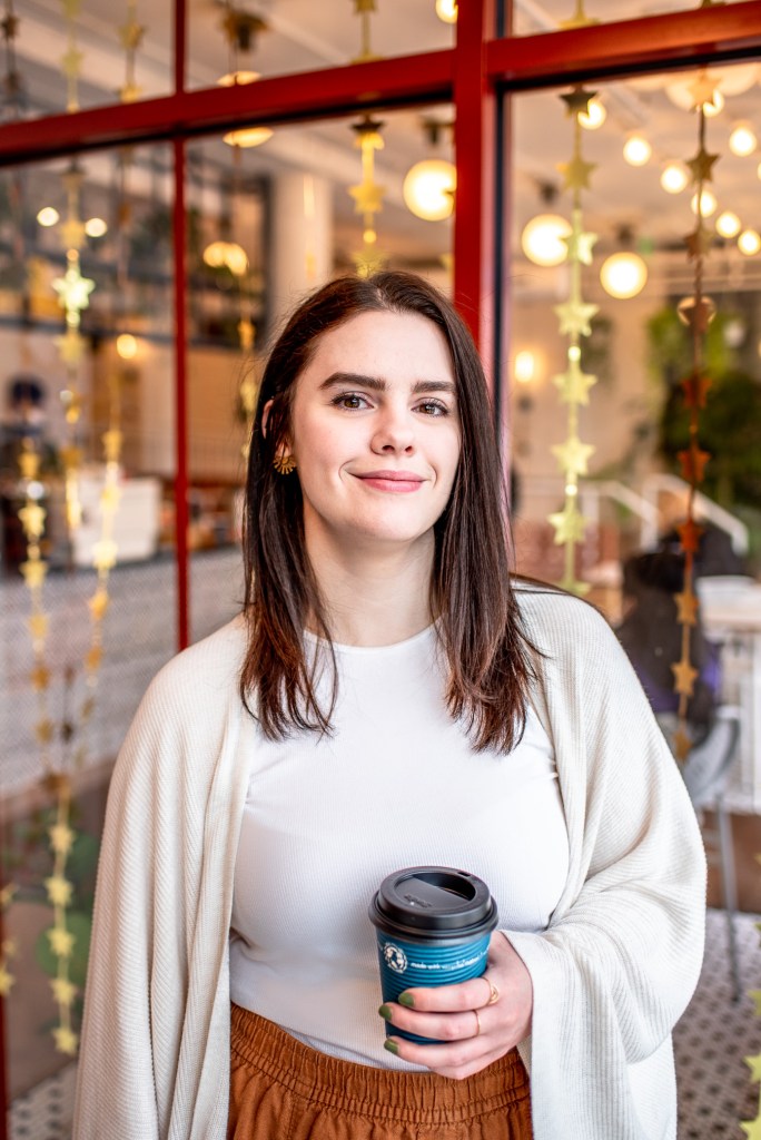 professional business headshots at rising star coffee shop in tremont
