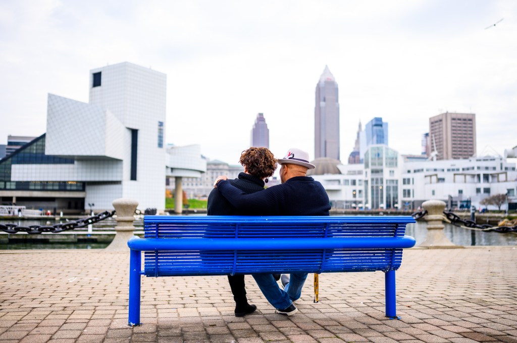 Downtown Cleveland engagement photography